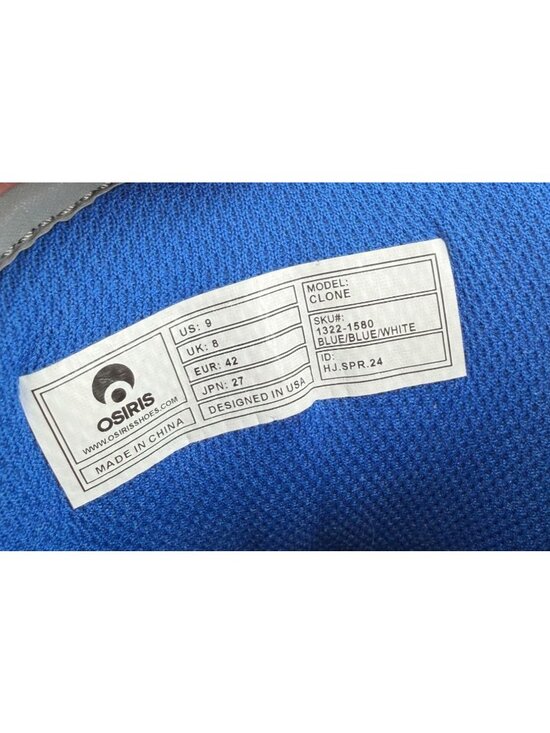 Osiris Clone 1322 1580 Mens 9 Blue White Synthetic Skate Inspired Sneakers Shoes main image 10
